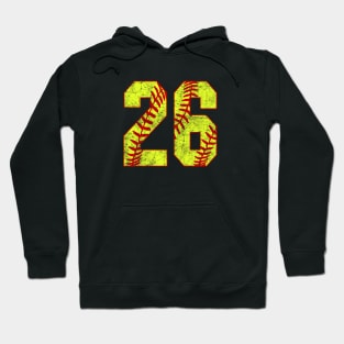 Fastpitch Softball Number 26 #26 Softball Shirt Jersey Uniform Favorite Player Biggest Fan Hoodie